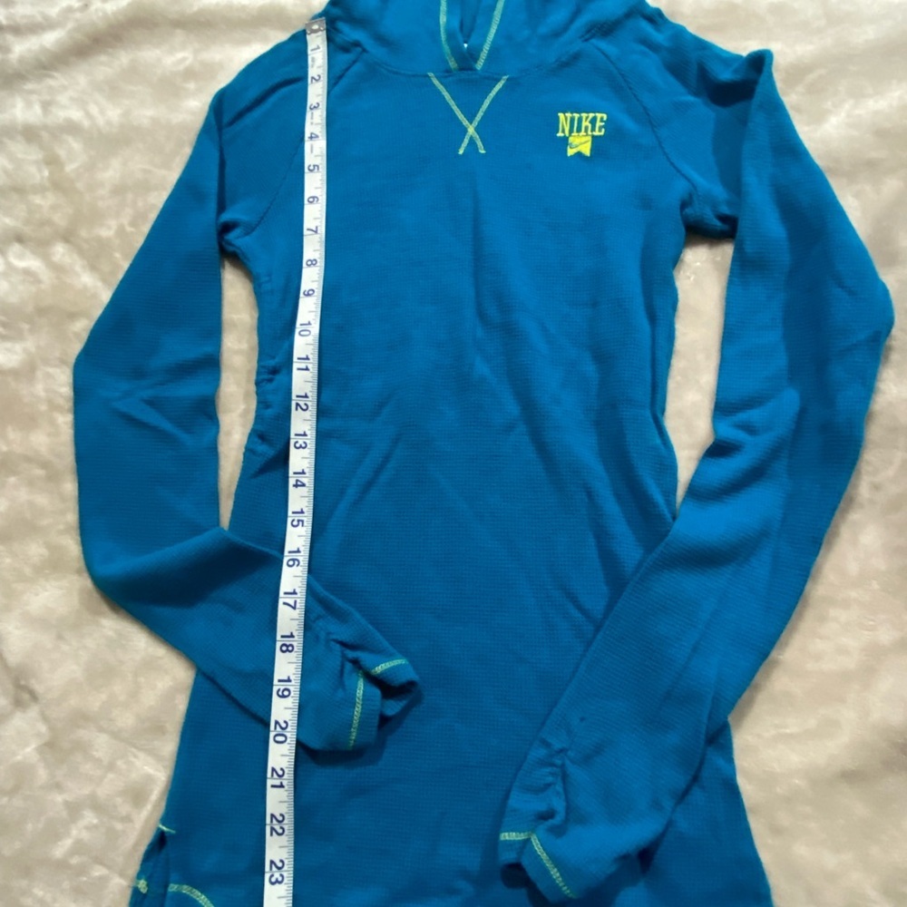 Nike Women's Teal Long Sleeve‎ Hoodie - Picture 5 of 6